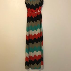Chevron maxi dress